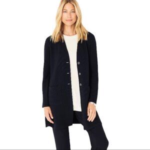 J.Jill Women’s Black V Cut Button Front Long Sleeves Cardigan Sweater Size M